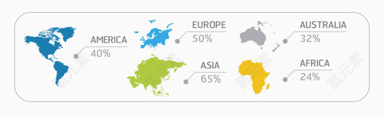 矢量PPT地图图表