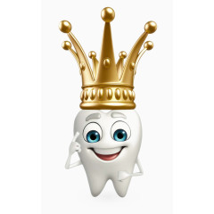 王冠卡通3d小人牙齿图片