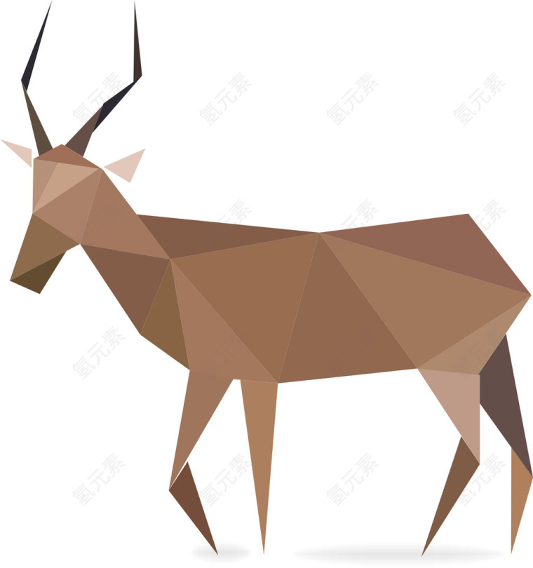 矢量折纸鹿