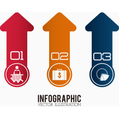 矢量箭头信息图表