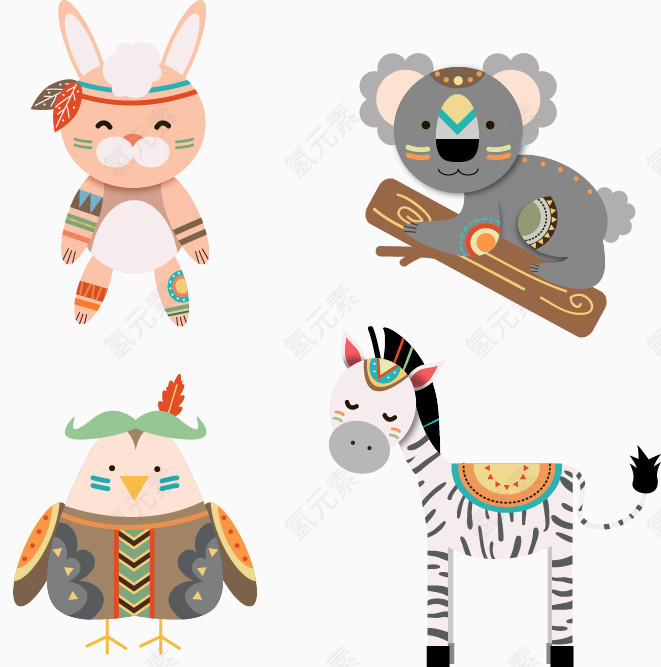 四个部落动物