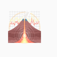 矢量火山喷发素材