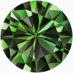 俯视的绿色钻石