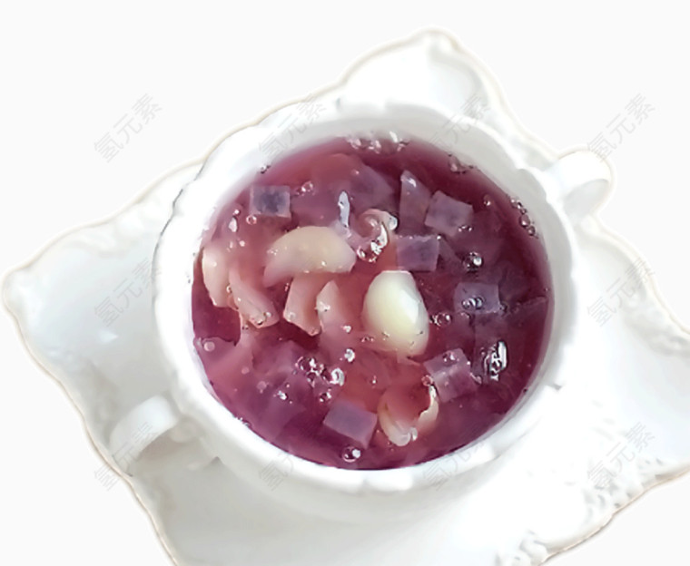 紫薯莲子百合甜汤