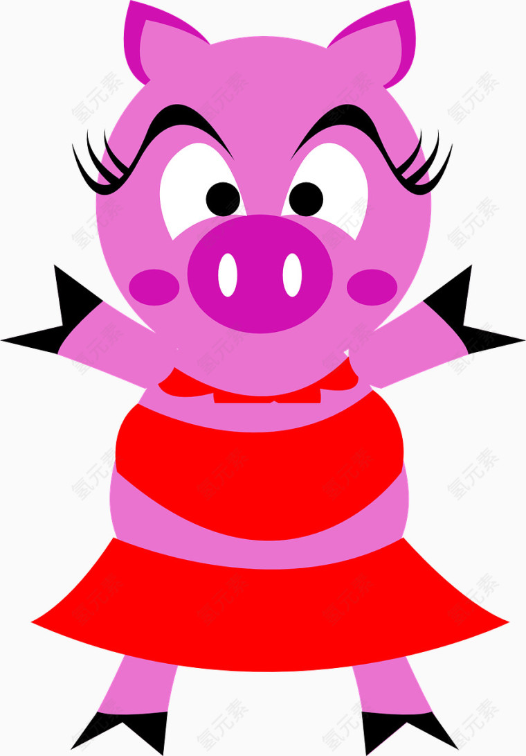 粉红色的母猪