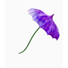 紫色手绘创意花瓣散