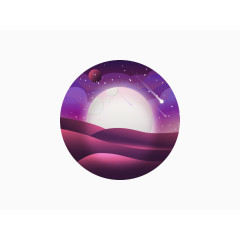 紫色唯美夜空