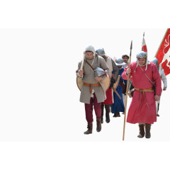 中世纪士兵游行军事活动