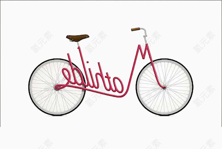 个性签名自行车设计