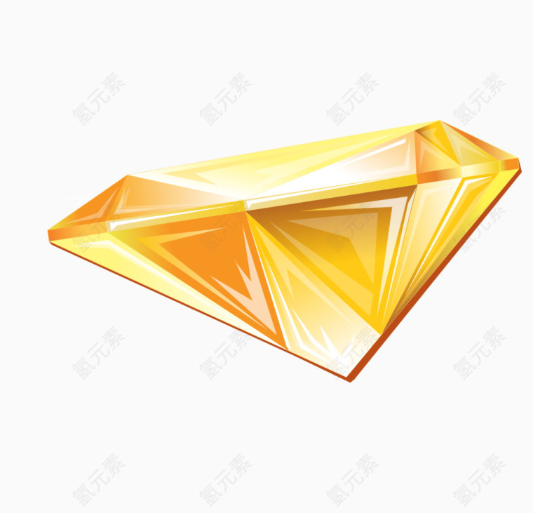 真实黄色立体钻石