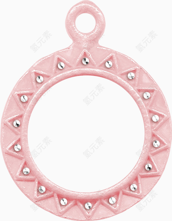 粉色圆形相框