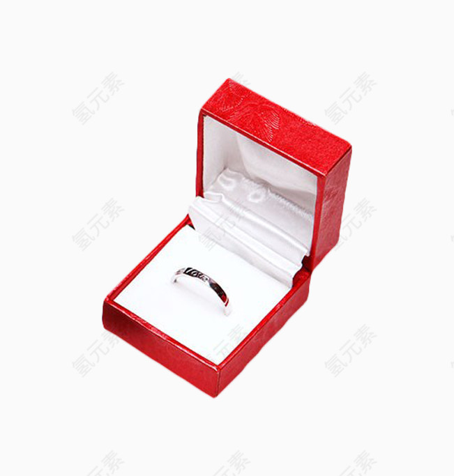 红色戒指首饰盒