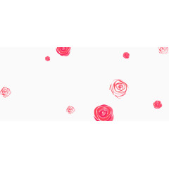 素描红色玫瑰花花朵