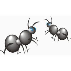 手绘卡通蚂蚁 动物 椭圆形