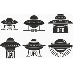 ufo剪影矢量图