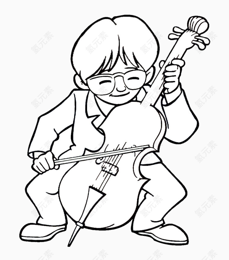 演奏欢乐颂小提琴的男孩