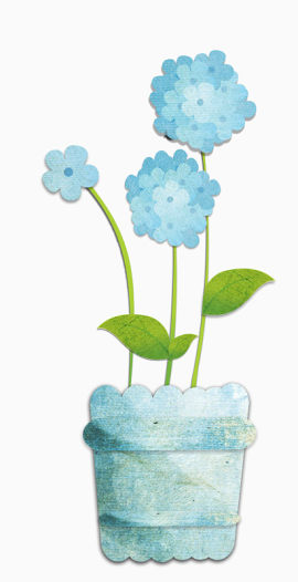 蓝色简单小花