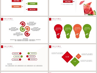 夏季水果饮料动态PPT模板