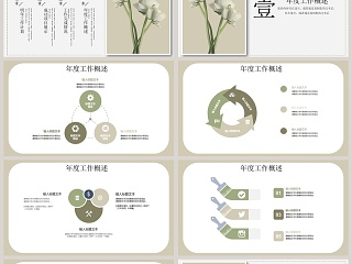 淡雅清新工作总结ppt模板商务报告