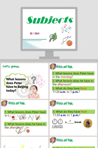 第二课时-Subjects教学ppt课件