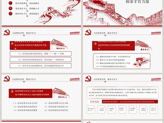 红色简约社会主义核心价值观PPT模板