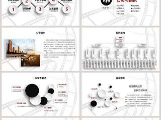 简约影视媒体传媒行业动态幻灯片宣传策划推广报告制作