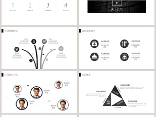 高端商务极简商业计划书PPT模板