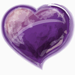 紫色的爱心符号图标
