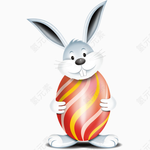 bunny egg red icon