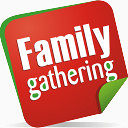family gathering note icon