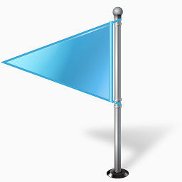 蓝色的三角旗图标