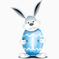 bunny egg blue icon