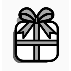 箱圣诞节礼物包目前奖惊喜单色图标