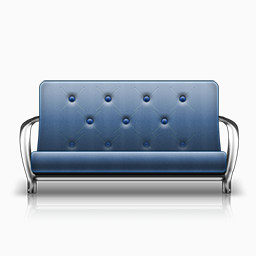 蓝色的沙发床 icon