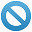 蓝色的禁止标志 icon