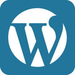 字的新闻WordPress社会扁平的圆形矩形