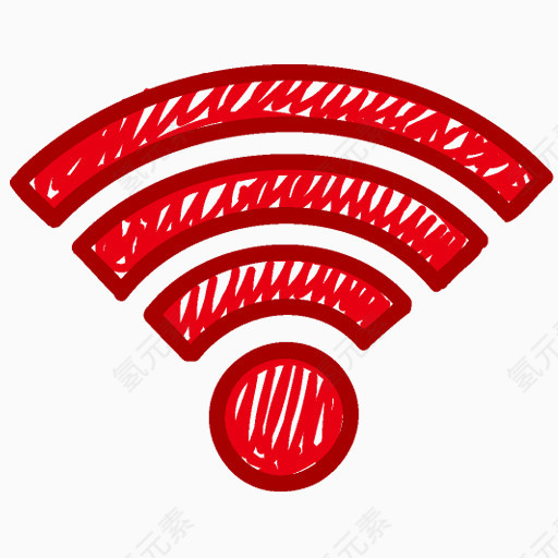 红色的wifi标识 icon