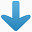 蓝色的下箭头符号 icon