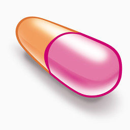 粉色的药胶囊图标
