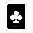 games card clubs icon