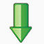 绿色的下箭头符号 icon