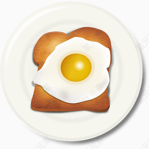 egg toast breakfast icon