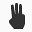 three fingers icon