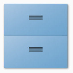 蓝色的文件柜图标