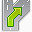 routing intersection right icon