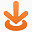 橙色的左箭头符号 icon
