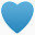 蓝色的心形符号 icon