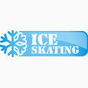 ice skating button icon