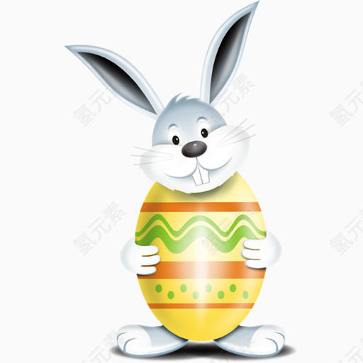 bunny egg yellow icon