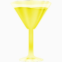 黄色的玻璃高脚杯图标